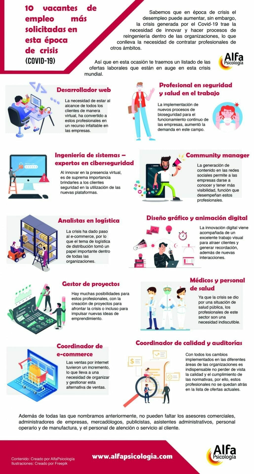 10 vacantes de empleo mas solicitadas en pandemia